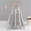 【洋气碎花 公主长裙！】缤纷夏目，洒满花海，可爱娃娃领，甜美如蜜。包边袖口设计，健康无异味，舒适面料轻柔细腻。新款夏季女童连衣裙，公主范十足，中小童中大童均适宜！ 商品缩略图7