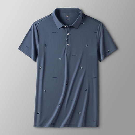 【空调凉感】罗蒙男士休闲商务polo衫男夏季薄款冰丝t恤男短袖 商品图2