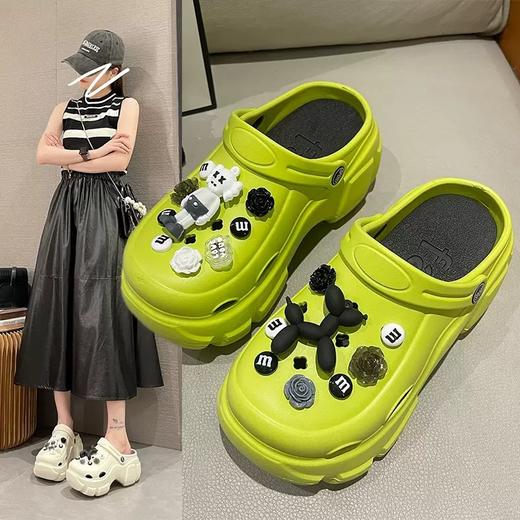 【网红爆款！洞洞鞋！】厚底增高爆款diy洞洞鞋防滑时尚可爱沙滩凉拖鞋外穿夏秋季-24XPXH068 商品图2