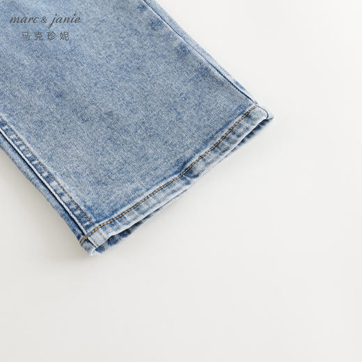 马克珍妮女童时尚百搭直筒软牛仔裤儿童裤子2024年春装新款240221 商品图4