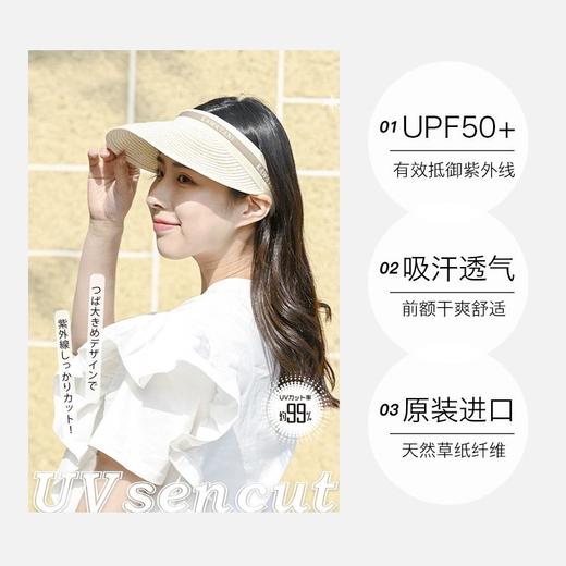 【KAWATANI】2024春夏新款 儿童成人亲子款发箍防晒帽/编织小卷檐款防晒帽 商品图4