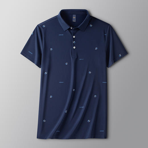 【空调凉感】罗蒙男士休闲商务polo衫男夏季薄款冰丝t恤男短袖 商品图1