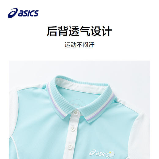 ASICS/亚瑟士童装2024年夏季新款女童轻薄运动连衣裙网球中长裙子 商品图2