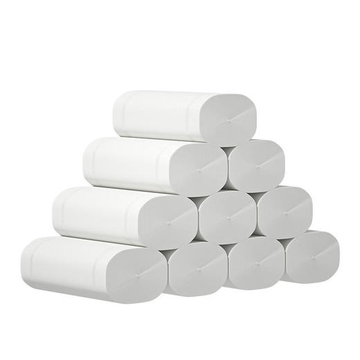 心相印无芯卷纸 优选10卷×75克4层卫生纸 冲厕易溶解提装 商品图3