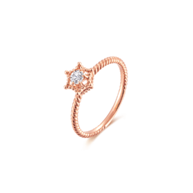 CRD克徕帝Lucky Star系列 六芒星钻石戒指（G01061R）