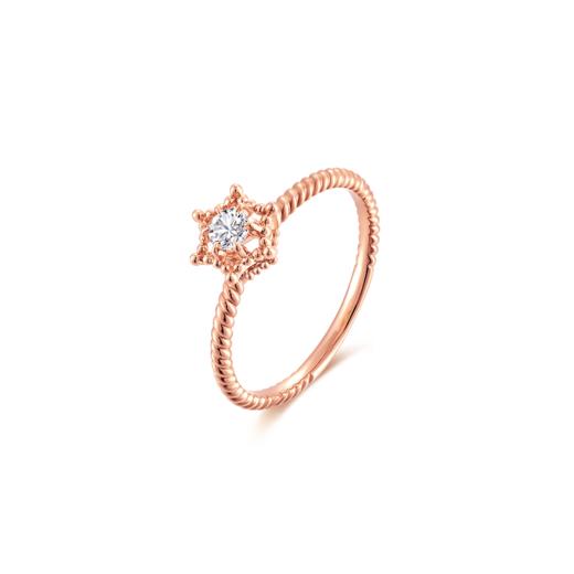 CRD克徕帝Lucky Star系列 六芒星钻石戒指（G01061R） 商品图0