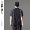 PINLI品立夏季新款斑马纹印花短袖POLO衫潮男拼接翻领休闲T恤B242112090 商品缩略图3