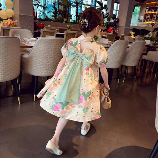 裁缝学苑TQ111女童连衣裙儿童网红蝴蝶结公主裙子女孩童装打版裁剪样板 商品图4