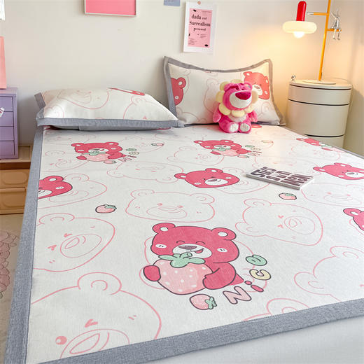 【3D透气支撑，像小冰块一样凉的秘密！】凉感冰丝 遇见清爽 舒适可爱卡通冰丝凉席三件套 可水洗儿童空调席软席 夏季凉感宿舍凉席！-QQ 商品图11