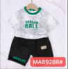 【新上架】木佑果夏MA89288男中童短袖裤套装白色F240228 商品缩略图0