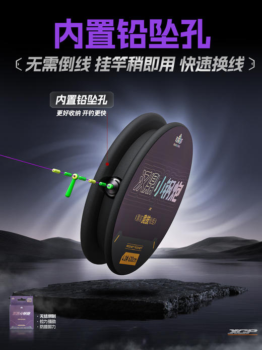 汉鼎黑坑线组鱼线野钓主线钓鱼线组全套配件用品线拉力强竞技线组 商品图4