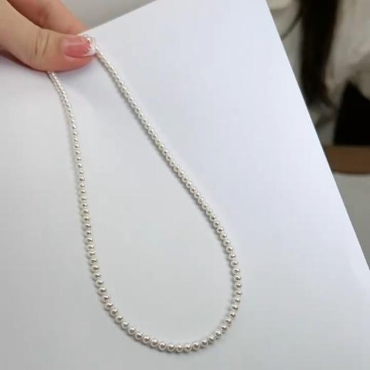 玉美人菲菲HZ#S925珍珠小米链约3.5mm项链 商品图0