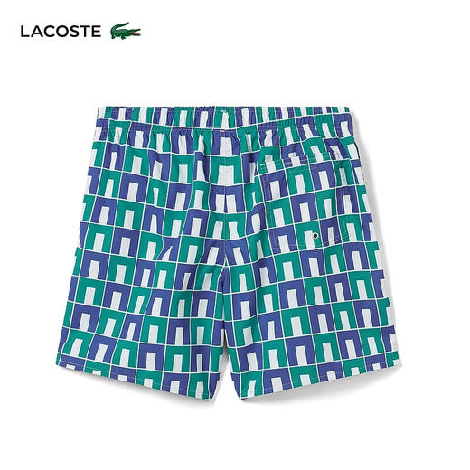 【海南专供价】Lacoste法国鳄鱼男装新款拼色格纹短裤时尚运动短裤MH7628-10 商品图3
