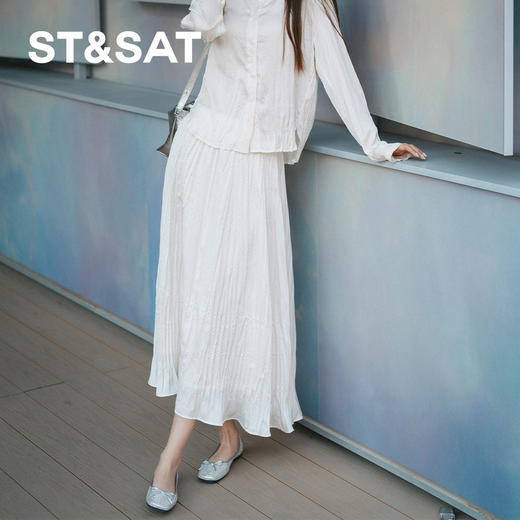 星期六蝴蝶结水钻亮面低跟单鞋SS33111947 商品图5