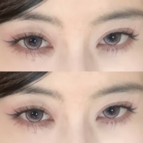 mimipark 半年抛 黛莉的猫&粉黛的河 14.2mm 美瞳两片装 细闪冰晶玻璃珠
