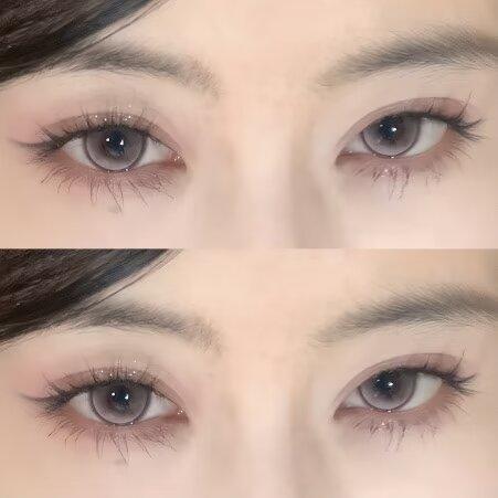 mimipark 半年抛 黛莉的猫&粉黛的河 14.2mm 美瞳两片装 细闪冰晶玻璃珠 商品图0