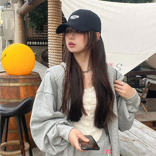 「19.9包邮！数色可选」大头围棒球帽子 女四季显脸小字母简约新款ins女士防晒鸭舌帽配饰 商品图3