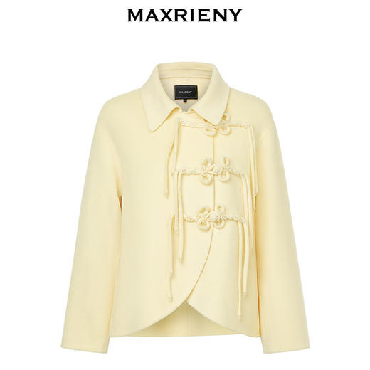 【商场同款】MAXRIENY新中式羊毛双面呢外套秋冬中式盘扣高级气质(货号:MC88JA548) 商品图4