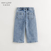 马克珍妮女童时尚百搭直筒软牛仔裤儿童裤子2024年春装新款240221 商品缩略图1