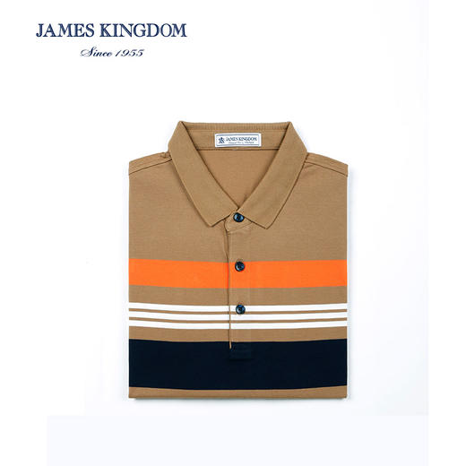 【1件/79 2件/150】占姆士男士夏季棉质条纹网状短袖POLO衫  一款3色 商品图9