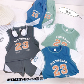 【新上架】木佑果夏MT3621男中童短袖速干套装F240228