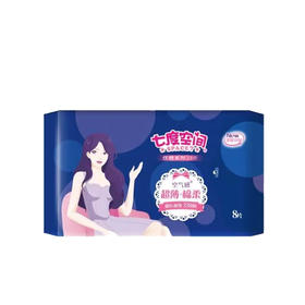七度空间超长夜用薄型丝柔卫生巾8片 QUC8808【20022495】
