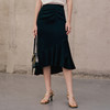 EITIE爱特爱夏季新款时尚通勤不规则下摆修身高腰半身裙女裙7406110 商品缩略图2