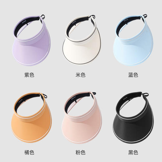 「买1送1！29.9到手两件」夏新款可折叠帽子 女大檐遮脸防晒黑空顶帽户外休闲夏季遮阳帽配饰 商品图3