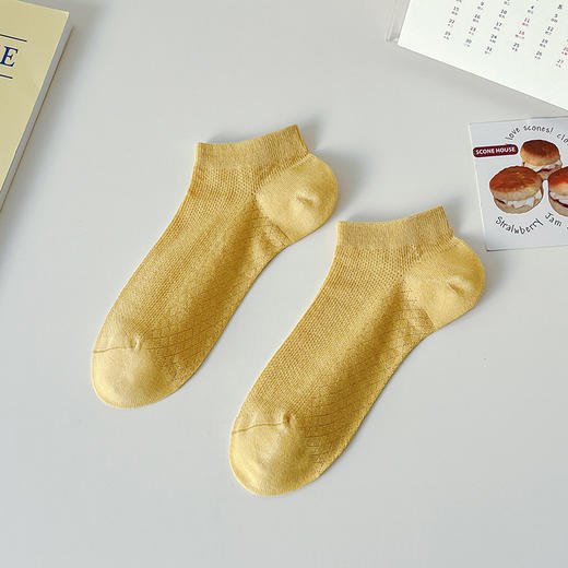 【YW】无忧购（25元/5双，39元/10双）韩系温柔小清新糖果色薄款网眼透气短袜8088（截单后7天发货)25年清仓捡漏 商品图9