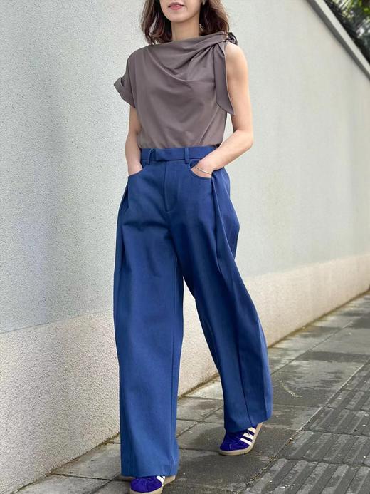 TYNVIE 后松紧腰阔腿裤-牛仔蓝 商品图6