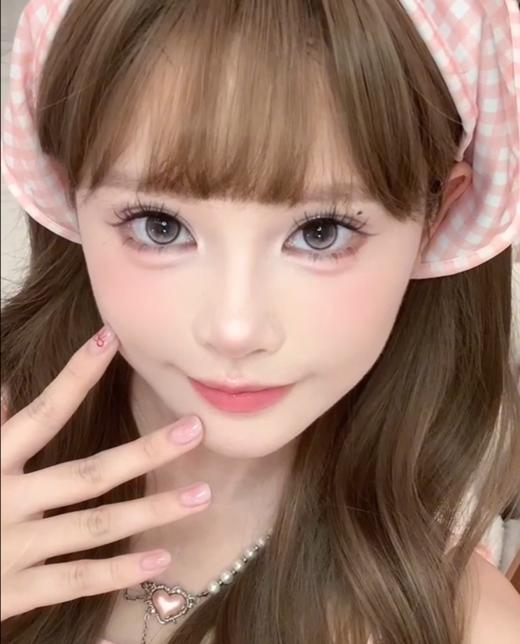 mimipark 半年抛 黛莉的猫&粉黛的河 14.2mm 美瞳两片装 细闪冰晶玻璃珠 商品图2