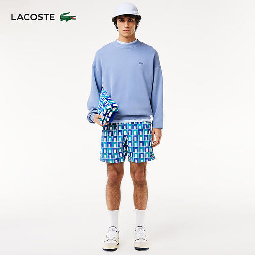 【海南专供价】Lacoste法国鳄鱼男装新款拼色格纹短裤时尚运动短裤MH7628-10 商品图1