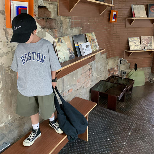 【棉棉有弹力，拉扯不变形！】童装男童夏装短袖T恤夏天纯棉，儿童男孩夏季潮服大童帅气酷帅时髦-lm！ 商品图1