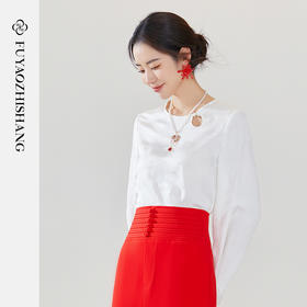 IWY/扶摇系列 新中式别致圆领小衫24FYB325