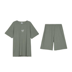 都市丽人生活家居男士棉质短袖短裤都市锋尚睡衣套装FH42E1