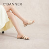 千百度双C拥抱时尚真皮凉拖鞋女夏季可外穿拖鞋A24351279 商品缩略图2