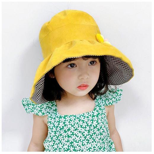 TZF-儿童遮阳帽夏季女童大檐空顶太阳帽可折叠男宝遮阳帽 商品图5
