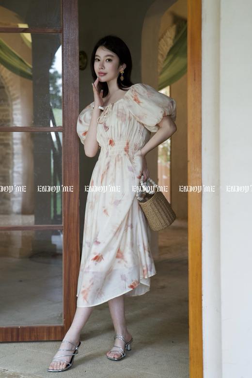 【门店同款】ENJOY夏季半夏木槿方领连衣裙 157347230 商品图1