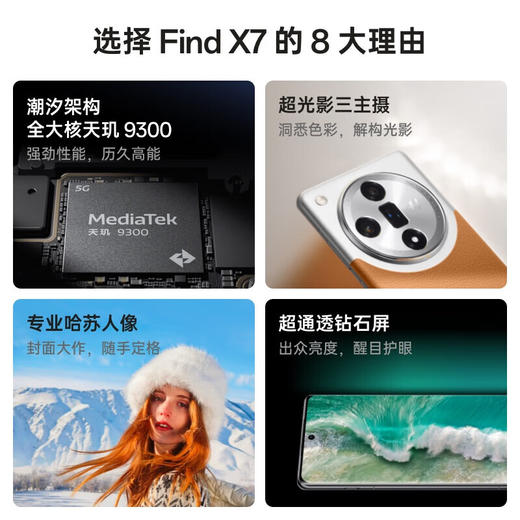 OPPO Find X7 天玑9300 超光影三主摄 专业哈苏人像 长续航 5G手机 海阔天空 12GB+256GB 商品图6