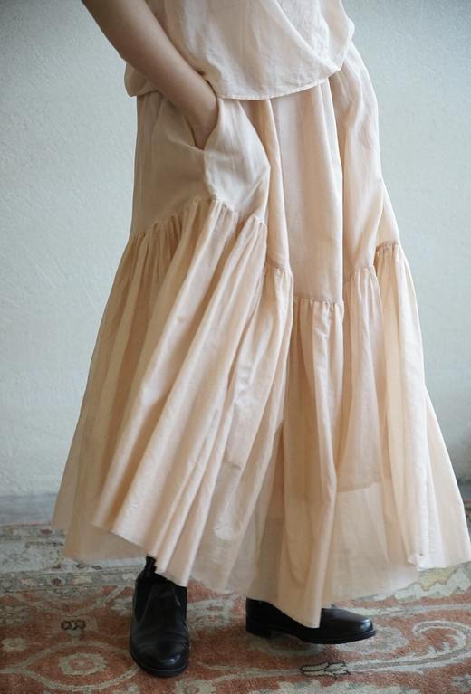 elsa esturgie 不对称设计褶皱半身裙（内衬薄纱） 商品图5