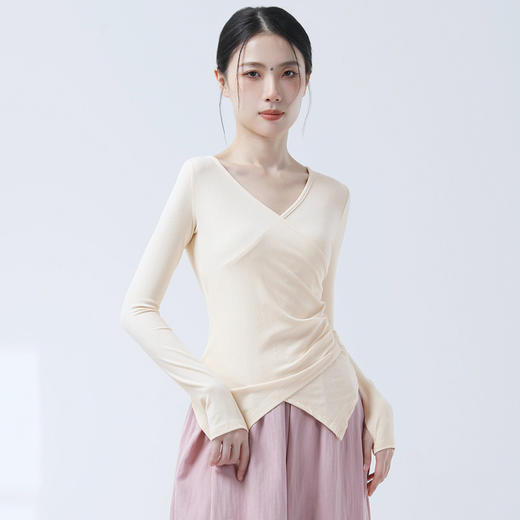 交叉V领简约修身显瘦形体舞蹈服练功服 商品图13