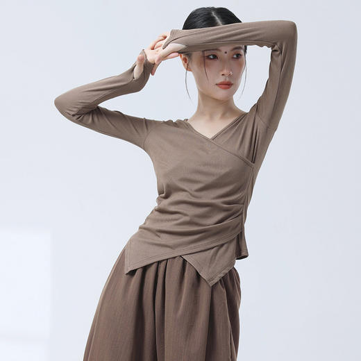 交叉V领简约修身显瘦形体舞蹈服练功服 商品图10