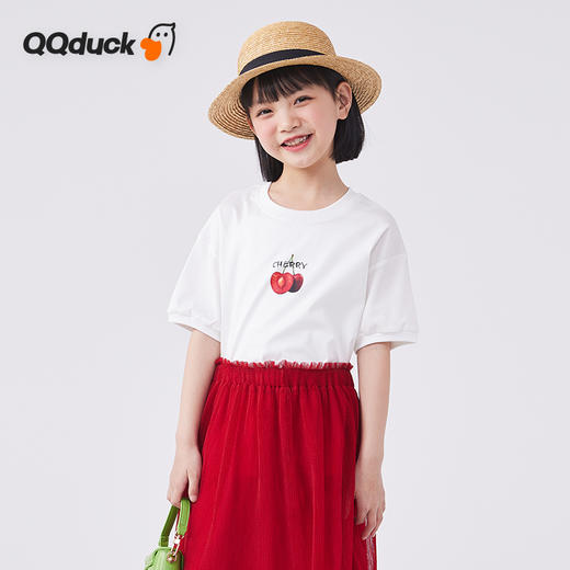 【清仓捡漏】【凉感棉】【120-160】【可可鸭】女童夏款凉感休闲百搭短袖T恤 商品图3