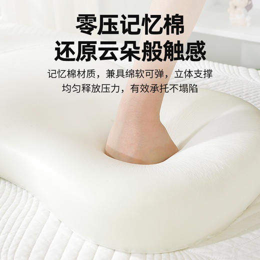 【超值买1送1 两件随时替换 】凉而不冰，透气排汗！夏天儿童护颈椎记忆棉枕头冰丝，母婴级A类3D豆豆按摩颗粒夏季凉枕学生 家用带枕套 猫肚记忆枕！-QQ 商品图3