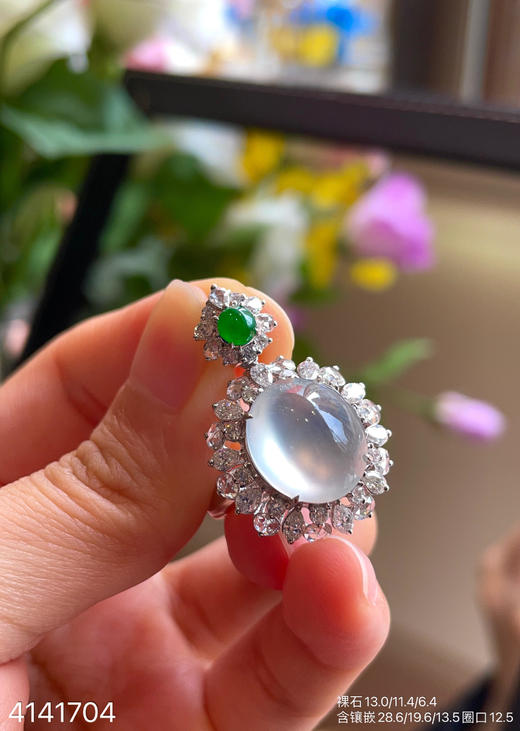 4141704，蛋面戒指吊坠两用款。具体价格微信咨询 商品图2