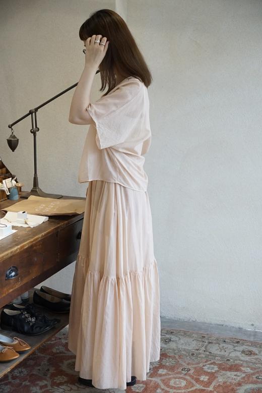 elsa esturgie 不对称设计褶皱半身裙（内衬薄纱） 商品图8