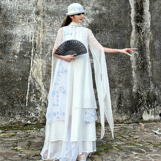 【书意江湖系列】  古迹遗风长马甲外套 | 现货加急发 商品图3