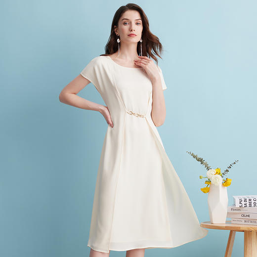 EITIE爱特爱夏季新款大气收腰显瘦通勤连衣裙7407112 商品图9