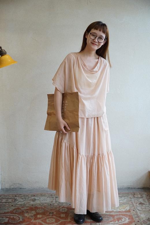 elsa esturgie 不对称设计褶皱半身裙（内衬薄纱） 商品图7