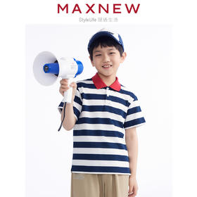 【POLO】童装凉感珠地经典条纹撞色POLO 1N2341103